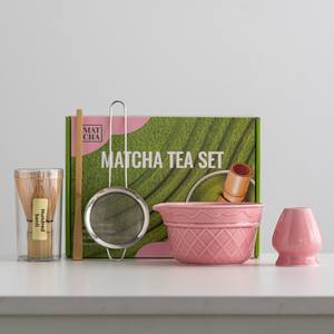 Ensemble de bols à <span class=keywords><strong>matcha</strong></span> en porcelaine YUBIN, support pour mixeur, 5 pièces, fonction de filtration, résistant à la chaleur, emballage cadeau écologique - Product Image 2