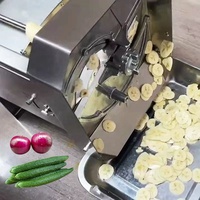 Roestvrijstalen Weegbree Multi Chips Gesneden Snijmachine Weegbree Bananensnijder Bananenchips Maken Machines Voor Kleine Bedrijven