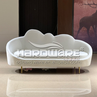 Lounge Möbel weißen Samt Loves eat Sofa Set Luxus Braut und Bräutigam