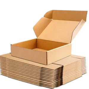 กล่องใส่ของทำจากกระดาษแข็งลูกฟูกพับได้ง่ายขนาดต่างๆพร้อมฝาปิดขายส่ง