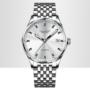 1Customized Luxury Men's Stainless Steel Mechanical Watch Water Resistant Pointer Dial <b>Chronograph</b> Fashion Hangzhou Movement - Product Image 1