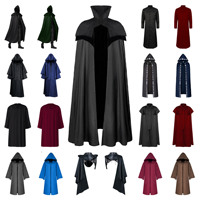 Multiple Styles Moine Médiéval Halloween Costume Frère Renaissance Prêtre Robe Star -Wars Mort Moine Médiéval Cape à Capuche