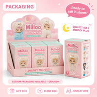 Miiloo's Snoozy Me Niedliche Plüsch-Blindbox-Puppe mit Vinyl-Gesicht, Plüschfigur, Zufälliger Stil, Sammlerstück, Weiches Spielzeug, Geschenkbox, Kleine Größe