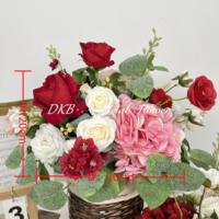 Boules de fleurs artificielles réalistes en soie, grandes roses bleues, pour centres de table de mariage, vente en gros d'usine