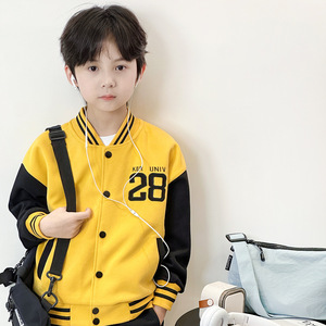 เสื้อเบสบอลเด็ก Xiake <span class=keywords><strong>Xiong</strong></span> ปักลายฤดูใบไม้ผลิ ผ้าฝ้ายผสมโพลีเอสเตอร์ คอตั้ง ผิวสัมผัสนุ่ม แฟชั่นสำหรับเด็ก - Product Image 1