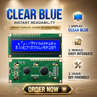 Modul LCD Cheng Xin 1602A Layar Dot-Matrix Karakter 16x2 Layar Biru Dari Cina
