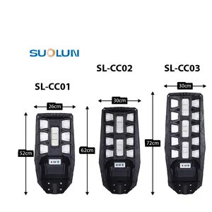 SUOLUN High Efficiency Outdoor LED Solar Street Lamp Eco-Friendly With Aluminum Body Battery Power White Light City Roads IP65