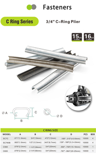 Attaches à anneaux en C MEITE 1,8 mm et 1,6 mm, clips à air, anneaux en C C24 en acier inoxydable 304, agrafes à anneaux en C pour cages et gabions - Product Image 3
