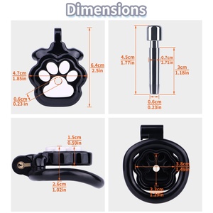 Jaula de Castidad Masculina de Resina, Estilo BDSM, Producto de Restricción Masculina Compatible con Catéteres, con Llave, para Mayores de 18 Años - Product Image 5