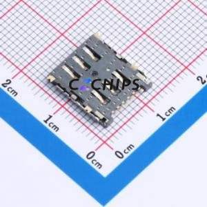 SIM30120-6P211-H15 SIM Card Connector SMD Connector Flip Cover Type Nano SIM Card Card Holder 1.4mm - Product Image 2
