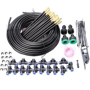 Kit d'irrigation de jardin, système de micro-pulvérisation pour tuyau de 1/2 pouce, connexion rapide, installation facile, plastique PE, laiton, aucune électricité requise - Product Image 1