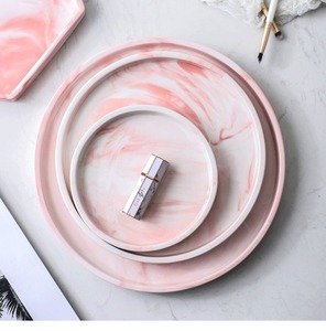 Bandeja de cerámica moderna para joyería, baño, decoración de hotel, <span class=keywords><strong>forma</strong></span> hexagonal redonda <span class=keywords><strong>Rectangular</strong></span> - Product Image 6