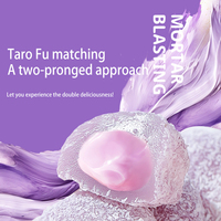 Taro Flavor Sheng Qiao FuTuan Salad Dressing Filling Glutinous Rice Balls Crushed Coconut Cover Mochi Puff Instant Snacks 400g