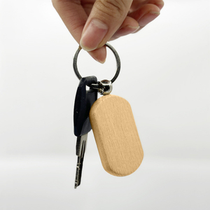 Giá rẻ tùy chỉnh thiết kế logo gỗ Keychains gỗ Keychains gỗ cá nhân vòng chìa khóa - Product Image 2