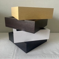 Cadre Boîte à Ombre 3D en MDF Noir et Blanc, Profondeur 6cm, avec Verre, pour Décoration Artistique, Formats 6x6 et 8x8