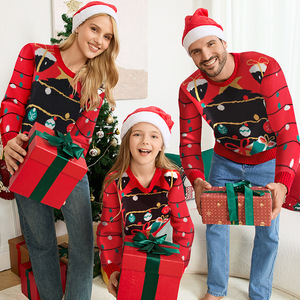 <span class=keywords><strong>Pull</strong></span> <span class=keywords><strong>de</strong></span> Noël <span class=keywords><strong>moche</strong></span> pour femmes et enfants - Polyester rayonne anti-boulochage tricoté avec motif <span class=keywords><strong>de</strong></span> personnage - Hiver - Product Image 1
