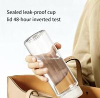 Bouteille d'eau Tritan 500 ml sans BPA, anti-fuite, sans danger pour les aliments, à boire directement, compatible lave-vaisselle, réutilisable pour les excursions en plein air et les cadeaux promotionnels