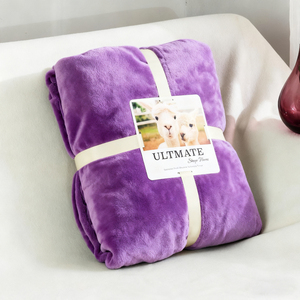 Manta de Franela Personalizada <span class=keywords><strong>para</strong></span> Sofá y Cama, Manta de Ocio <span class=keywords><strong>para</strong></span> Todas las Estaciones en Color Sólido - Product Image 3