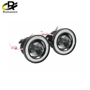 Автомобильный Светодиодный прожектор с подсветкой «ангельские глаза», проектор для объектива, спортивные фары, противотуманные фары для Cgeometriccar, аксессуары для 2,5 "3" 3,5 12 CN;GUA