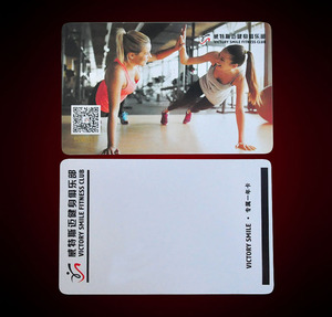 Carta di codice a barre di appartenenza personalizzata <span class=keywords><strong>palestra</strong></span> economica (1k Chip EM4305) con NFC & RFID interfacce materiale PVC frequenza 13.56MHz - Product Image 5