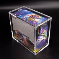 Nouveauté : Boîtier en acrylique moderne sur mesure avec logo, pour ETB et Booster Box, avec couvercle magnétique, écologique et facile à assembler
