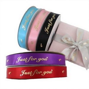 Cintas de satén personalizadas solo para ti, impresas con lámina dorada, de color sólido, para decoración de regalos, de 1.5 pulgadas de ancho, multipersonalizadas - Product Image 4