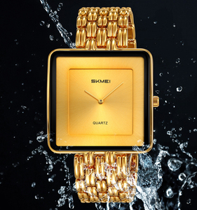 Orologio da Polso al Quarzo Skmei 2371 2372 per Coppie, <span class=keywords><strong>Quadrante</strong></span> <span class=keywords><strong>Quadrato</strong></span> Impermeabile in Acciaio Inossidabile, Regalo per Uomo e Donna - Product Image 3