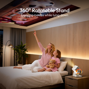 Byintek A16 Thông Minh Wifi 1080P HD Home Lật Rạp Hát Tại Nhà Máy Chiếu <span class=keywords><strong>LCD</strong></span> Ledhome Trò Chơi Video Android 12 Đứng Giá Thấp Mini 4K Máy Chiếu - Product Image 2