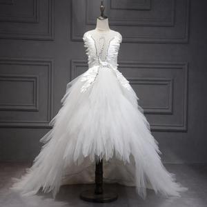 Vestido de Princesa de Verano 2020 para Niña, Vestido Largo con Cola de Cisne, Disfraz de Cumpleaños para Niñas, Vestidos de Dama de Honor - Product Image 2