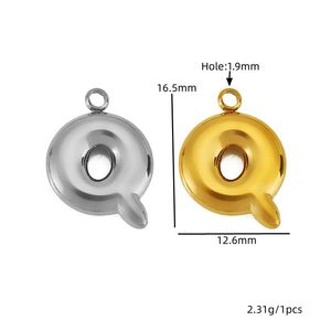 Pendentif bulle en acier inoxydable avec lettres anglaises, 26 mm, pour la fabrication de colliers, accessoires de bijoux DIY, formes variées, plaqué. - Product Image 2