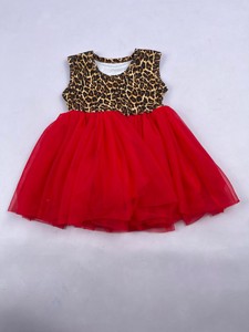 New Fashion <b>Red</b> Leotard Dance Costume Girl Knee Length Valentines' Day <b>Tutu</b> Dancing Dress for Girl - Product Image 3