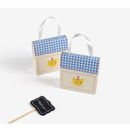 Boîte à bonbons et biscuits en carton, motif dessin animé mignon, pliable, motif chat et chien, petite boîte cadeau fraîche et portable