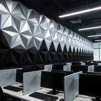 Panneau acoustique 3D triangulaire moderne HENGJIU, isolation phonique, panneau mural pour hôtel, hôpital, salon
