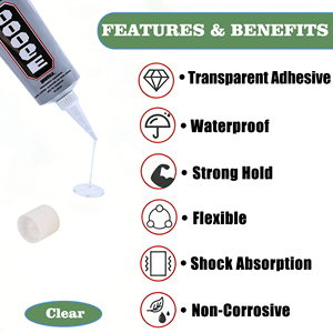 <span class=keywords><strong>Colle</strong></span> <span class=keywords><strong>E6000</strong></span> Adhésifs et Mastics Acryliques E-6000 Haute Viscosité Multi-Usages, <span class=keywords><strong>Colle</strong></span> de Réparation Transparente - Product Image 4