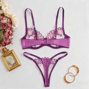 Offre Spéciale femmes Lingerie Sexy ensembles Femme soutien-gorge et pantalon femmes Sexy sous-vêtements coeur <span class=keywords><strong>romantique</strong></span> Bikini Lingerie ensemble - Product Image 5