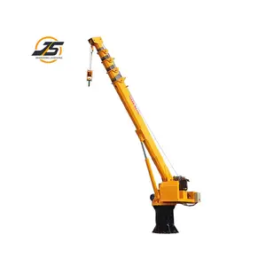 Port terminal with 360 degree rotating hydraulic boom construction machinery lifting cargo loading crane