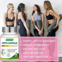 Ausreson OEM Keto Vinagre de sidra de manzana 60 cápsulas Suplemento Quemador de grasa Control de peso Cápsulas delgadas de Keto