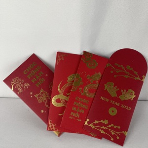 Tùy Chỉnh Sang Trọng Bao Bì Âm Lịch Năm Mới 2026 Ngựa Túi Ưa Thích Giấy Có Thể Tái Chế Món Quà Màu Đỏ Gói Phong Bì Với Lá In Ấn - Product Image 2