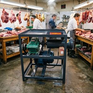 Broyeur à viande et os électrique pour viande fraîche, idéal pour les charcuteries et la préparation de petites quantités de viande (porc et bœuf) - Product Image 6
