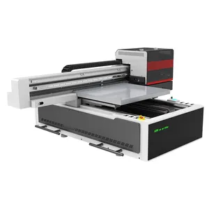 6090 Máquina de impresión UV A1 Impresora UV de formato grande para interiores y exteriores XP600 Impresora plana UV 6090 de color blanco