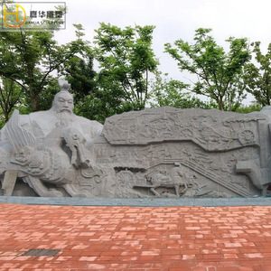 Escultura en relieve de piedra Jiahua, figuras históricas del Ejército de la Octava Vía, Ejército Rojo, Guerra de Resistencia contra Japón - Product Image 3