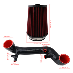 Kit d'admission d'air froid haute performance en aluminium pour Mercedes W205 C200 C300 M264 (2018-2021) - Fournisseur d'usine AIM119-BK-RD - Product Image 6