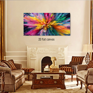 Cuadro Abstracto con Explosión de Color, Impresión Moderna en Lienzo, Pintura Decorativa para Colgar en la Sala de Estar, Dormitorio, Fondo de Sofá, Decoración del Hogar - Product Image 5