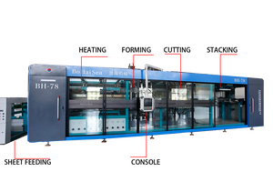 高速自動インテリジェント<span class=keywords><strong>3</strong></span>ステーション真空成形熱成形機テイクアウト用ランチフードボックストレイ容器価格 - Product Image 5