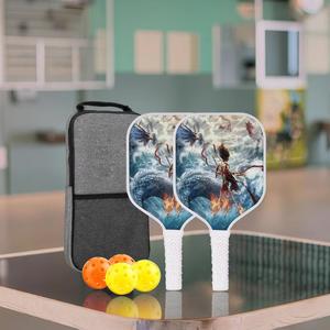 2026 Best Popular Children's Christmas Gifts OEM <strong>Manufacture</strong> Pickleball Fiberglass YN6 2 Pickleball <strong>Paddle</strong> + 4 Balls + 1 Bag - Product Image 6