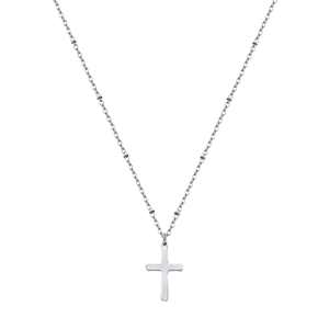 Chic 18K <b>Gold</b> Plated Stainless Steel <b>Cross</b> <b>Pendant</b> Necklace Hypoallergenic and Adjustable Chain for Daily Wear - Product Image 3