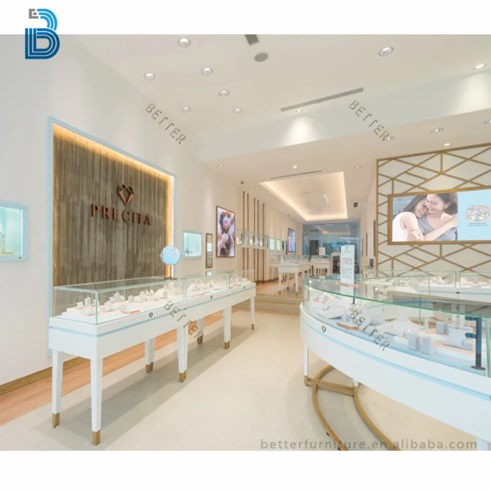 Jewelry shop interior design showcase counter display