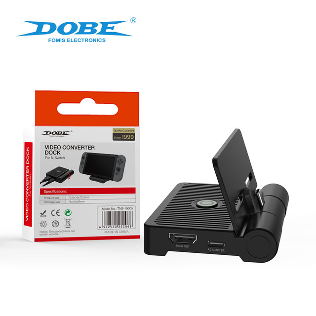 DOBE Factory Direct Supply Foldable Charging Dock With USB 3.0 Video Converter Adapter for Nintendo Switch Game Accessories