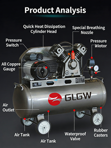 <span class=keywords><strong>Compresor</strong></span> de Aire Portátil de Pistón Eléctrico Pequeño GLGW Industrial de 2.2kw 3kw 4hp para Carpintería, Venta al Por Mayor - Product Image 5