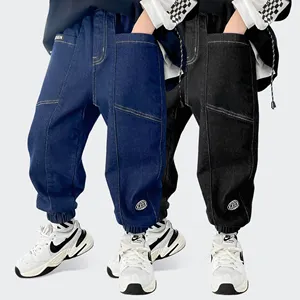新しい秋の子供服ウエスタンスタイルの男の子のズボン子供用ブラストストリート子供用秋のカジュアルジーンズ